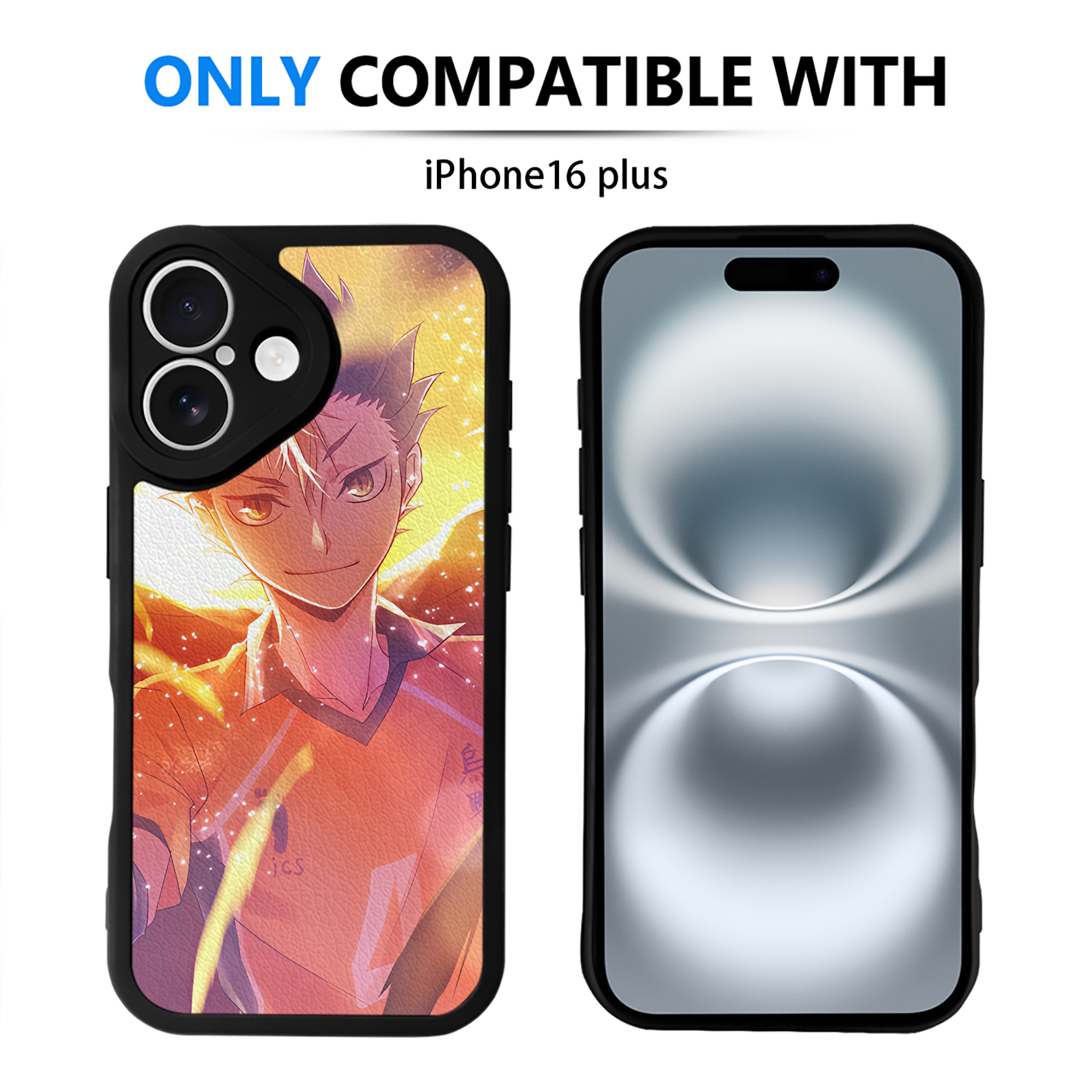 （画像用） ハイキュー!! Haikyu!! 【iPhone 16シリーズ対応】シリコンスマホケース（レザー調） 材質：シリコン